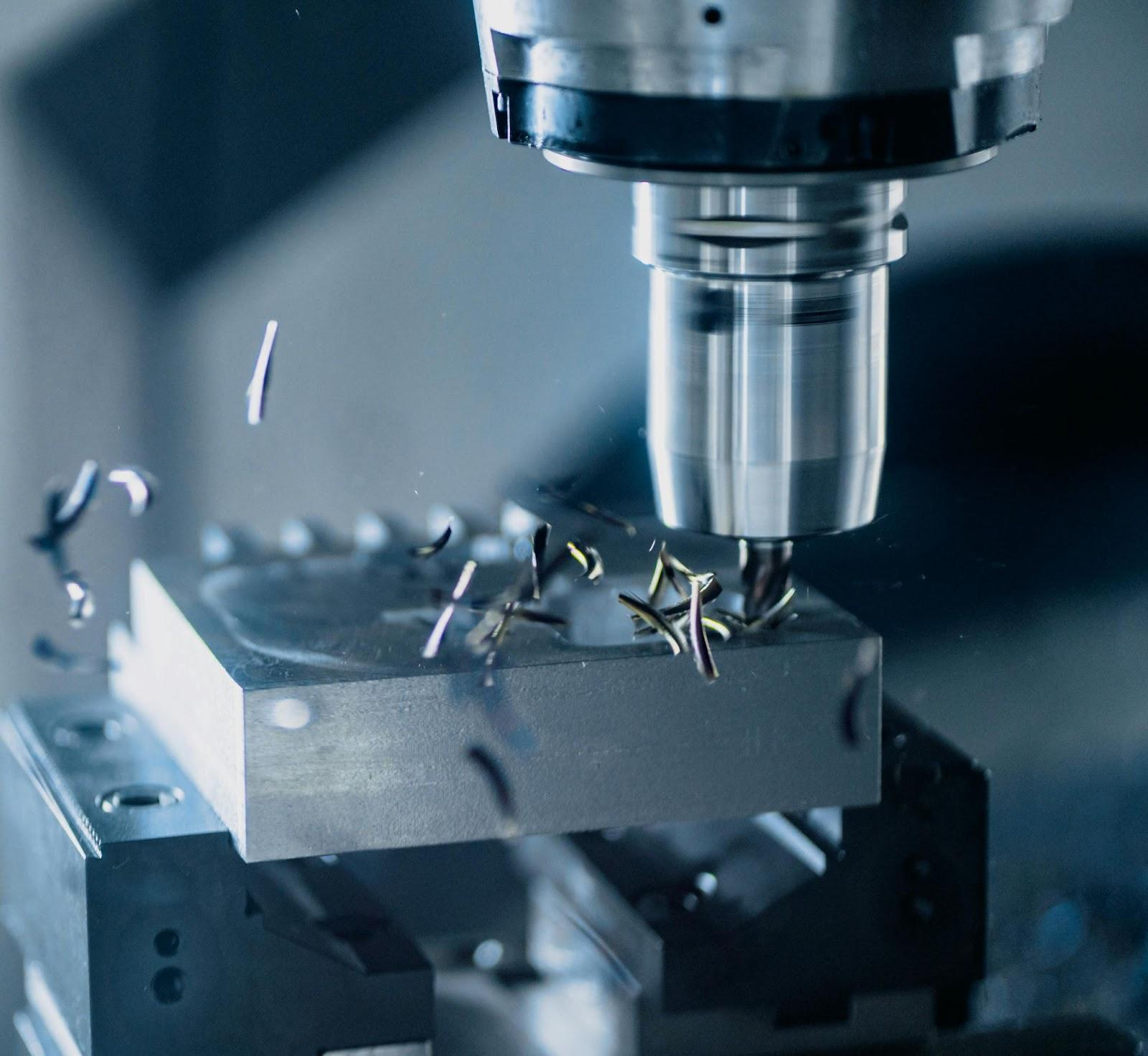 CNC Machine Cutting Metal