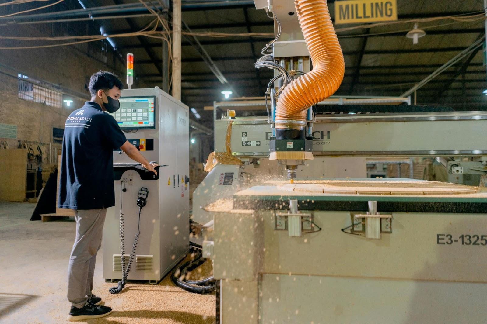 CNC Router Engraving Wood Workpiece